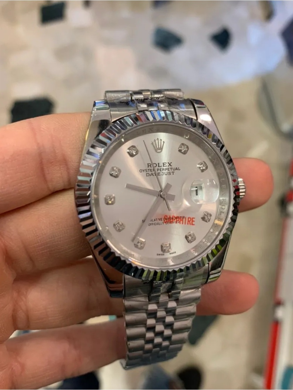 41mm Silver Stainless Steel Watch